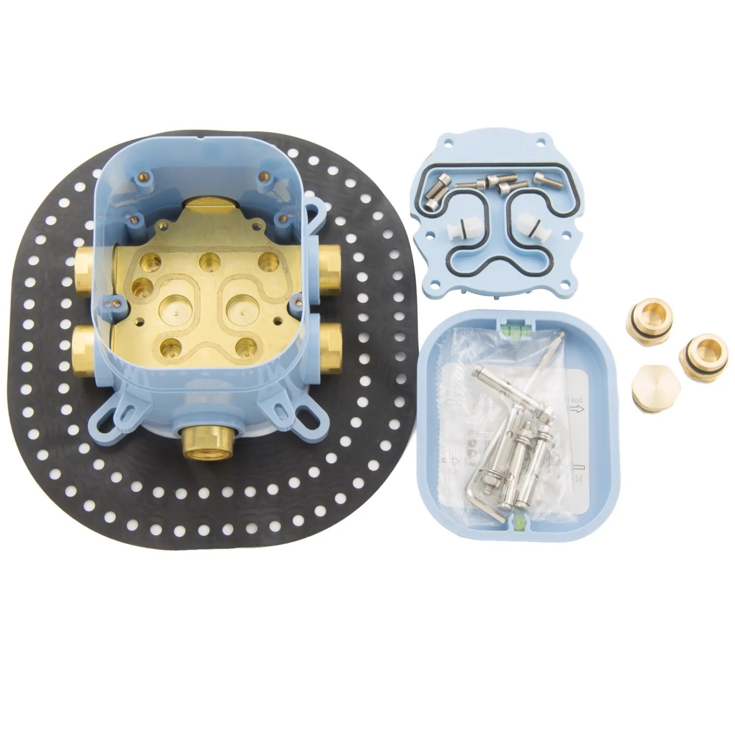 PaulGurkes Unterputz Duschsystem: Grundkörper, Thermostat, Zubehör für Badewanne.