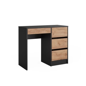 Vicco Schminktisch Sherry in Anthrazit/Goldkraft Eiche, 90 cm breit, ohne Spiegel.