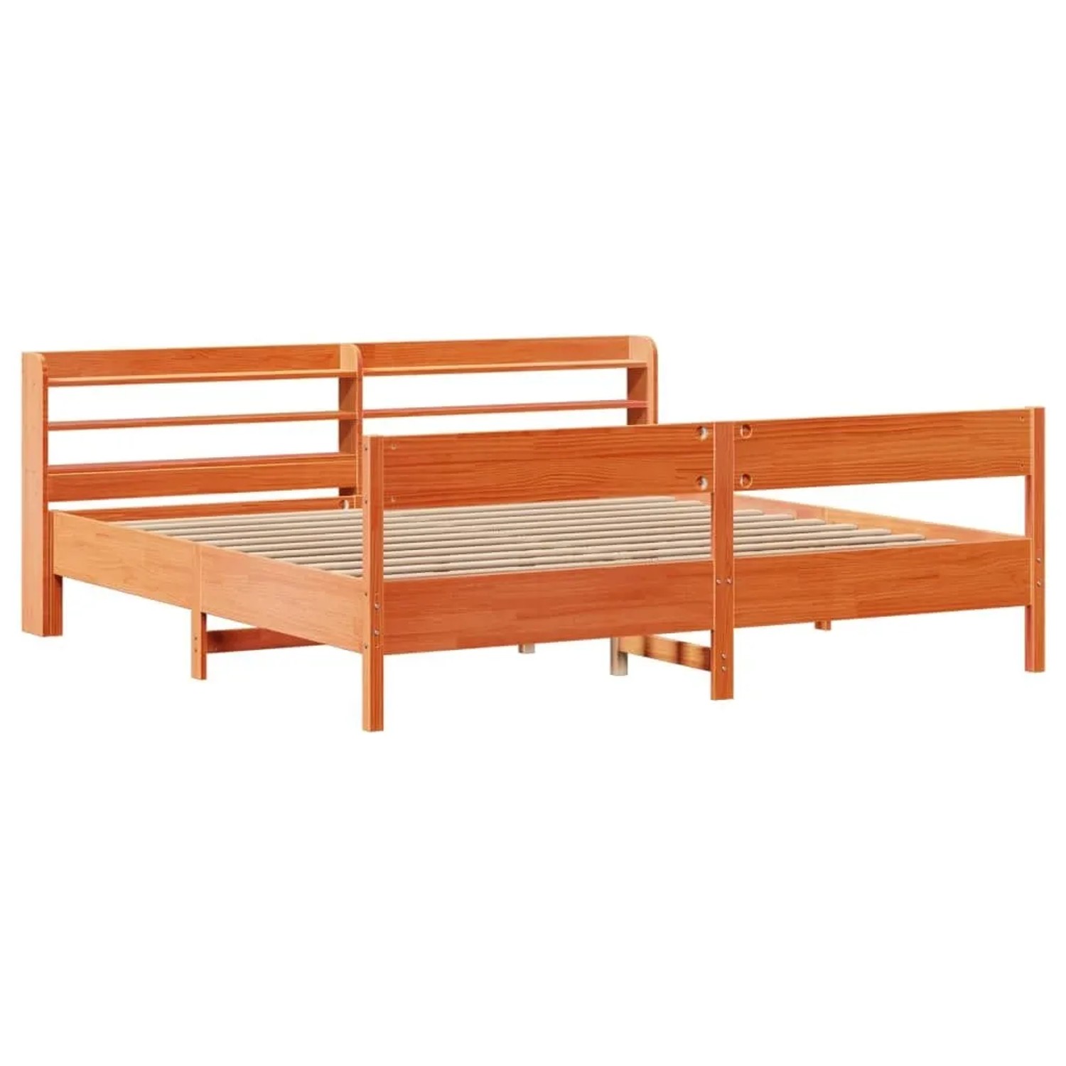 vidaXL Massivholzbett ohne Matratze Wachsbraun 180x200 Kiefernholz 3306920 günstig online kaufen