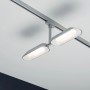 Paulmann URail LED Doppel-Spot Dipper, Chrom matt/Weiß, dimmbar, für Schienensystem.