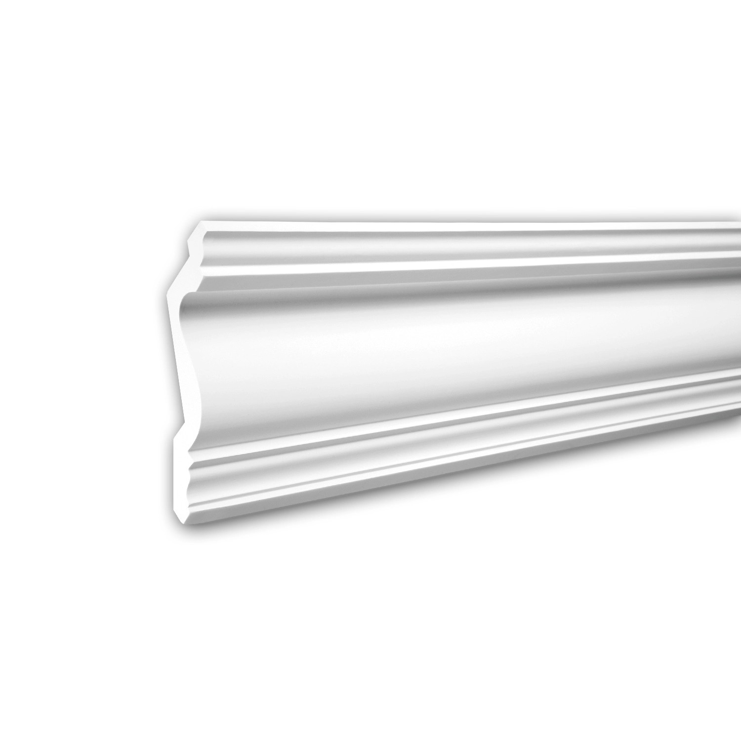 PROFHOME 150134 Eckleiste aus Polyurethan Deckenleiste Stuckleiste 2 m 200 cm x 19,4 cm x 15 cm Weiß