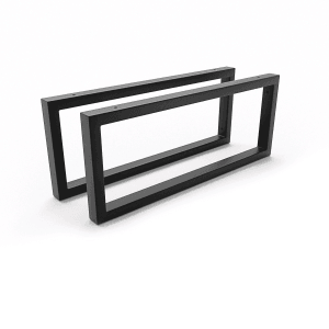 HEVVA Waschtischhalterung RHEIN 20 cm Hoch 50 cm Tief 2er Set Schwarz