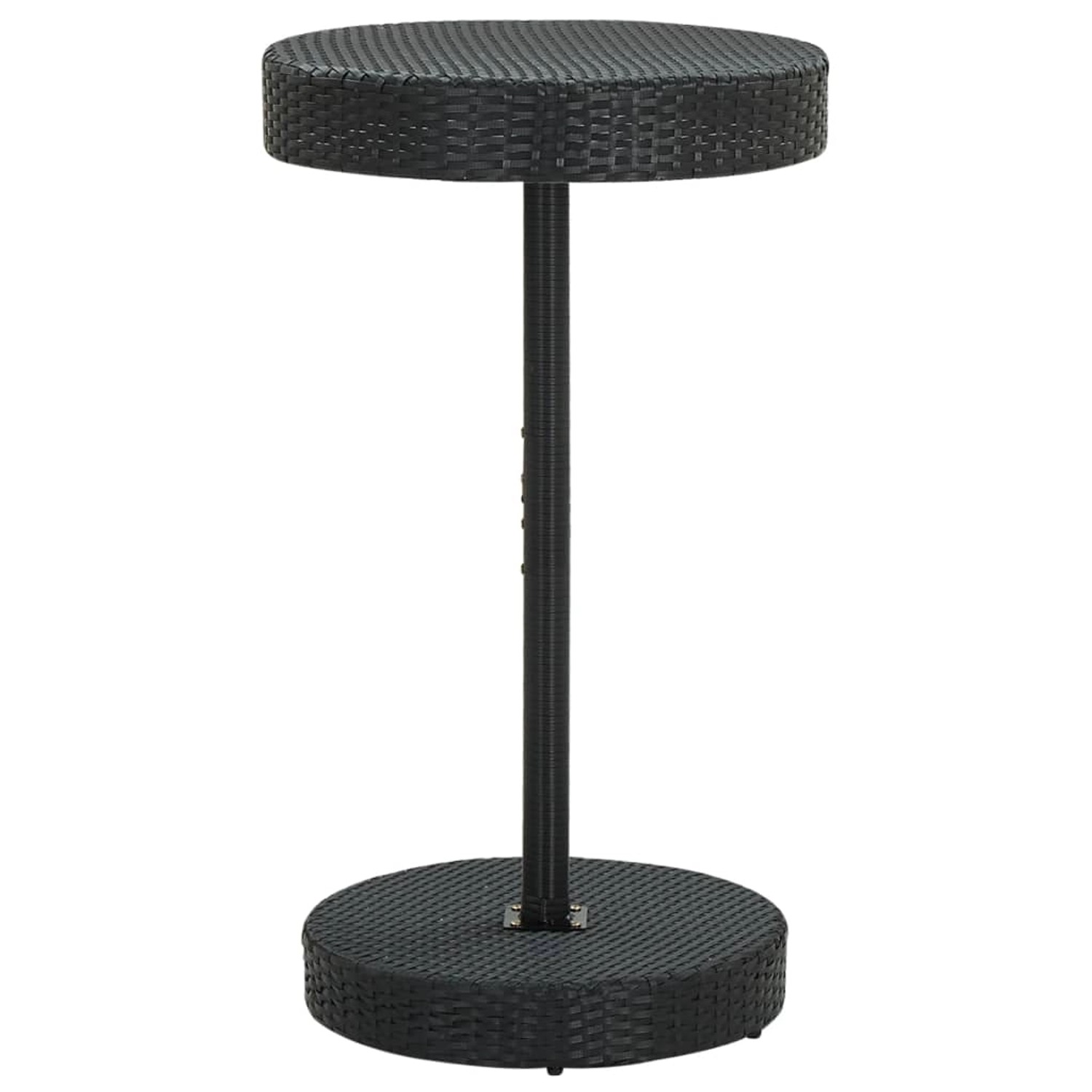 vidaXL Gartentisch Schwarz 60,5x106 cm Poly Rattan 45856 günstig online kaufen