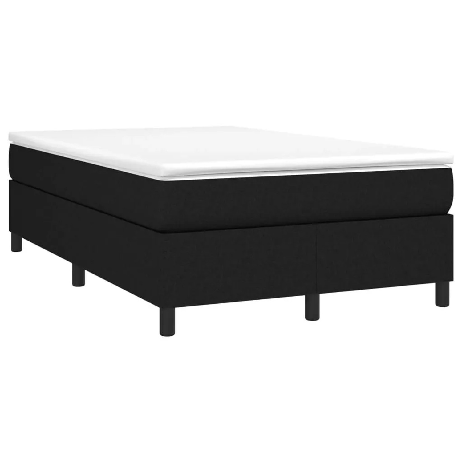 vidaXL Boxspringbett mit Matratze Schwarz 120x200 cm Stoff 3144409 günstig online kaufen