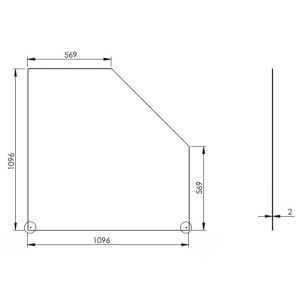 Feuercampus Funkenschutz Stahlbodenplatte Schwarz Fünfeck 110 x 110 cm