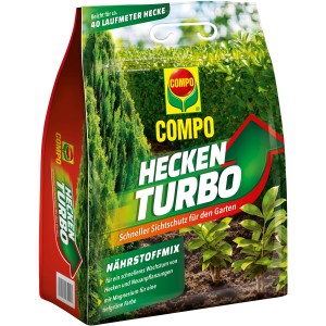Compo Heckenturbo 4 kg: Heckendünger für schnelles Wachstum und dichte, grüne Hecken.