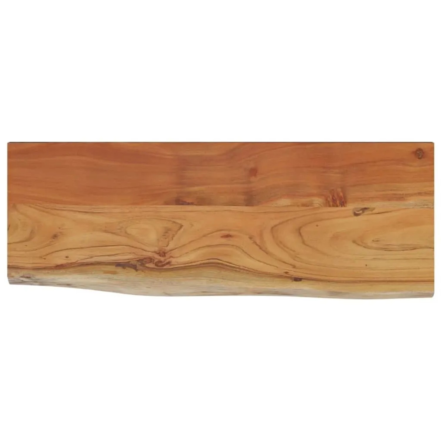 vidaXL Wandregal 80x30x2,5 cm Rechteckig Massivholz Akazie Baumkante 370238