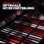 Glühender Grillrost des Taino Platinum Yamara Gasgrills für optimale Hitzeverteilung.