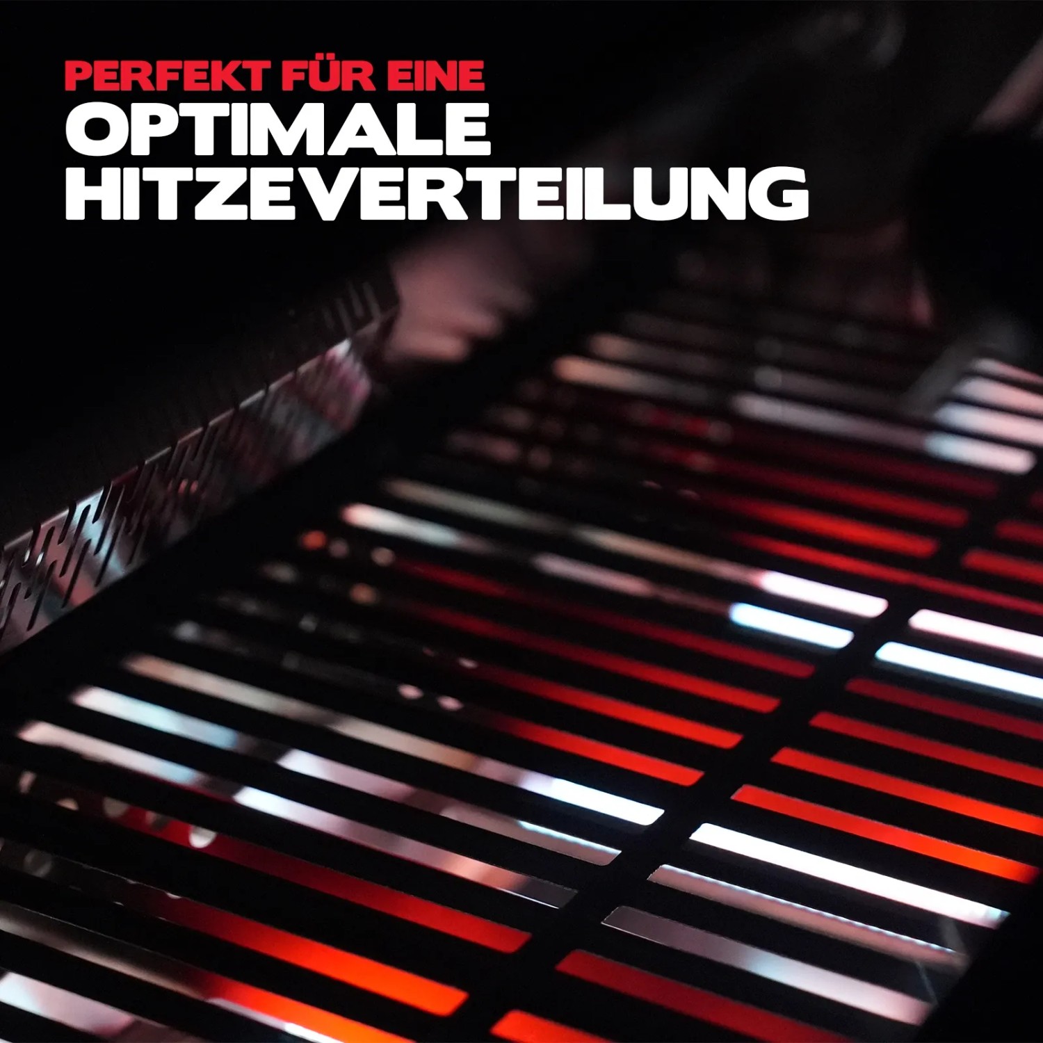Glühender Grillrost des Taino Platinum Yamara Gasgrills für optimale Hitzeverteilung.
