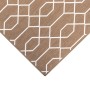 Brauner Primaflor In- & Outdoorteppich mit weißem Geo-Muster, 160x220cm.