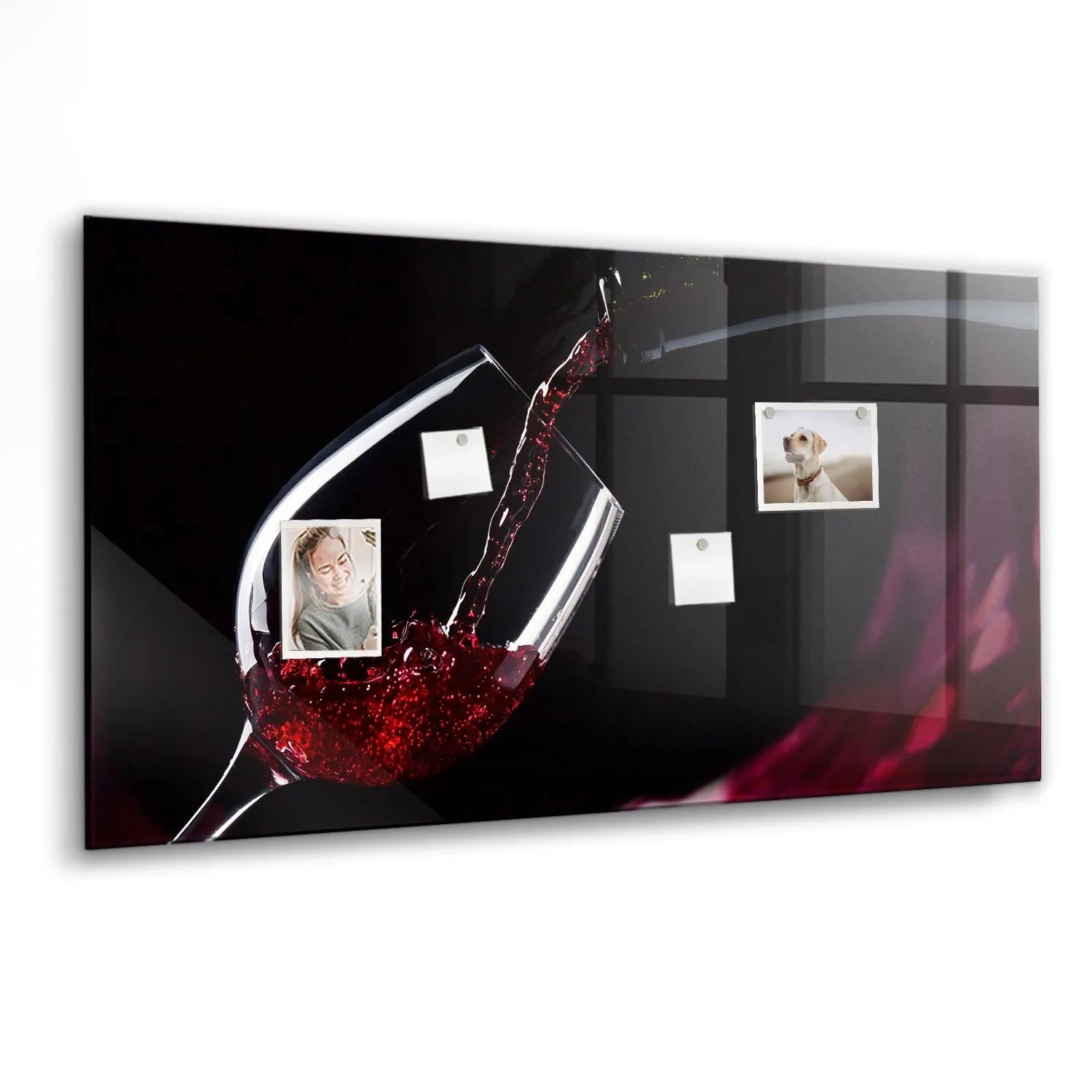 Tulup Glasmagnettafel Wein 120x60 cm Glastafel Magnetisch Beschreibbar Weiß günstig online kaufen