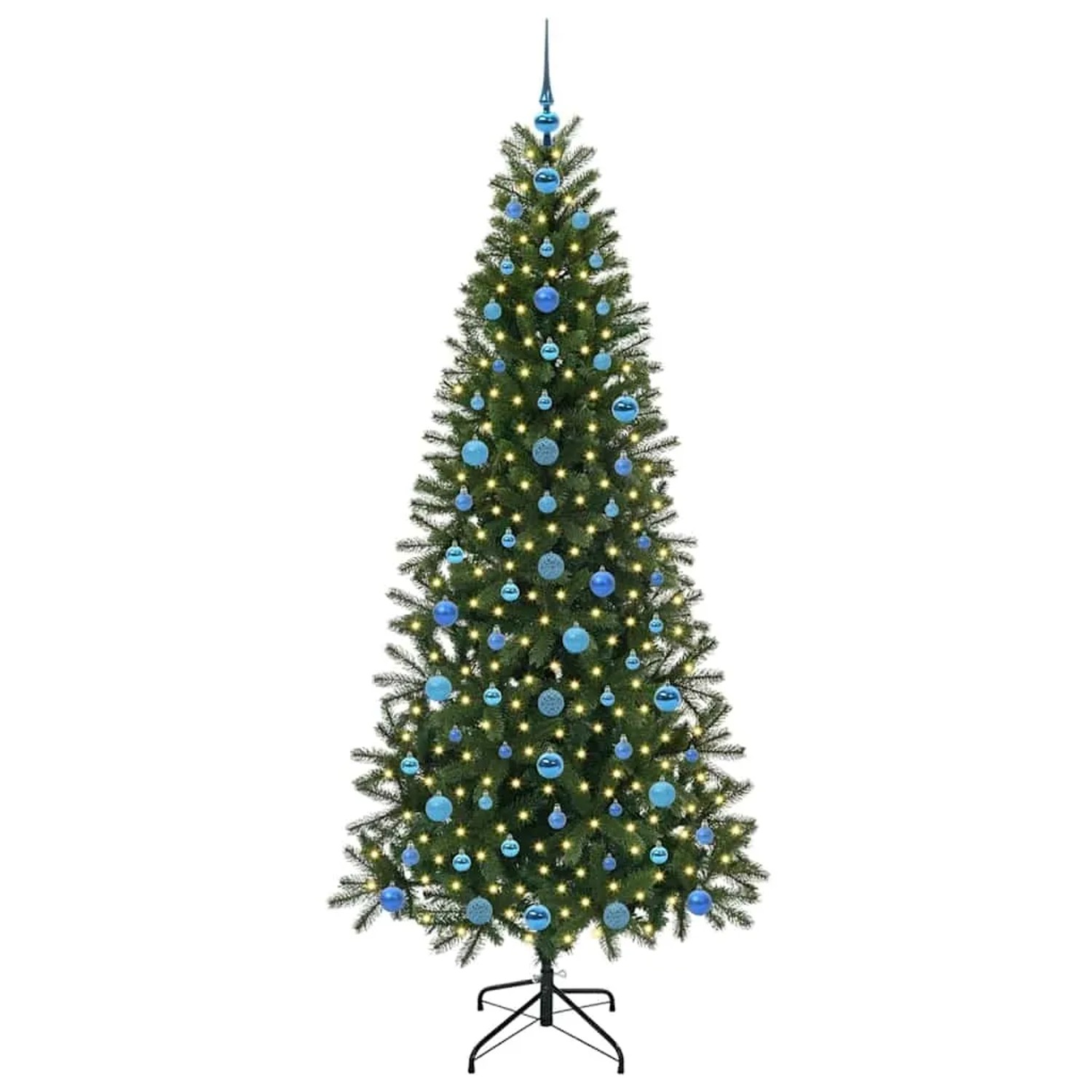 vidaXL Künstlicher Weihnachtsbaum mit 300 LEDs Grün 210 cm PE und PVC 3397374