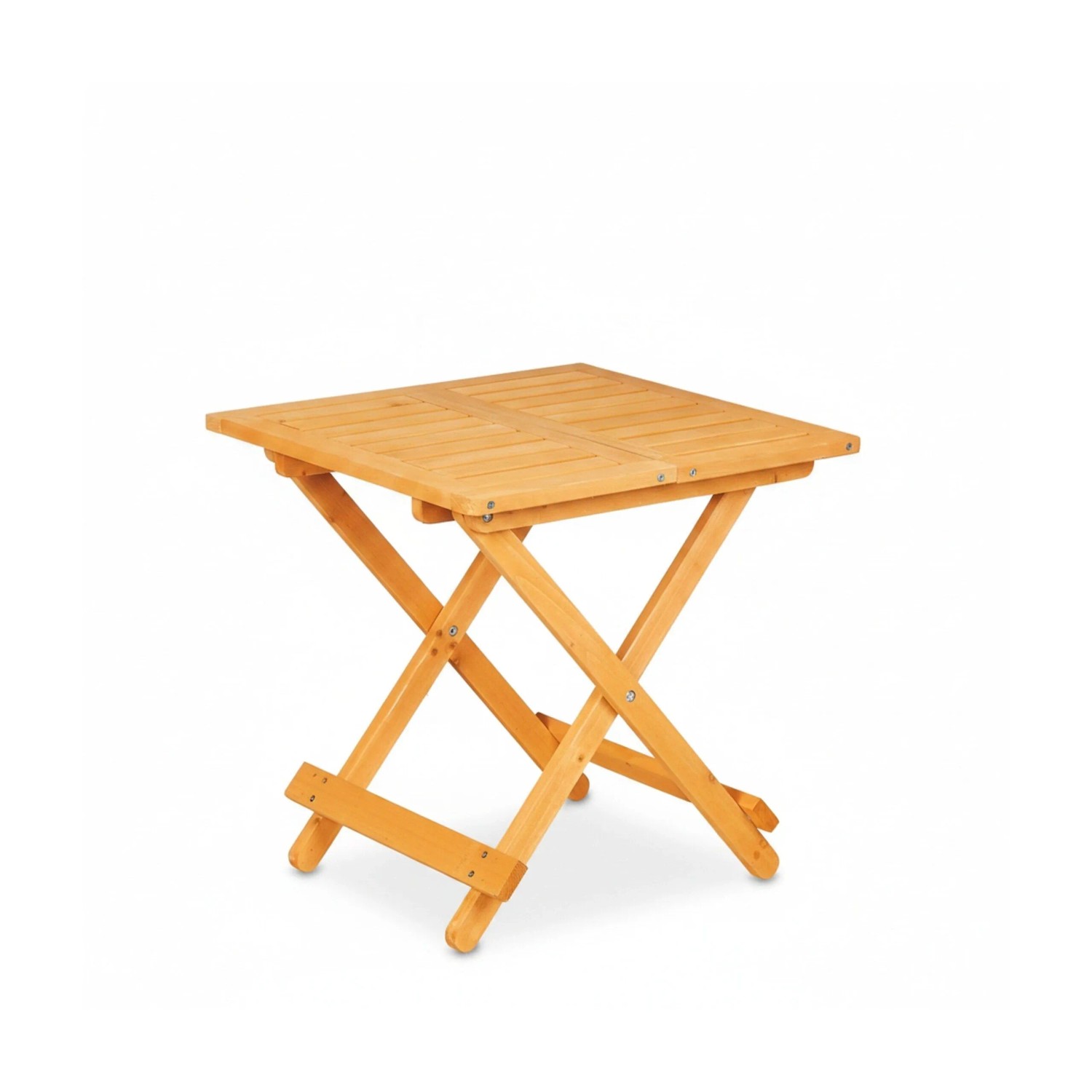 Relaxdays Klapptisch Holz Natur 50 cm x 50 cm x 50 cm