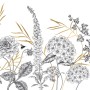 Komar Vlies Fototapete Bumble Bee (400x280 cm) mit Blumen- und Bienen-Motiv.