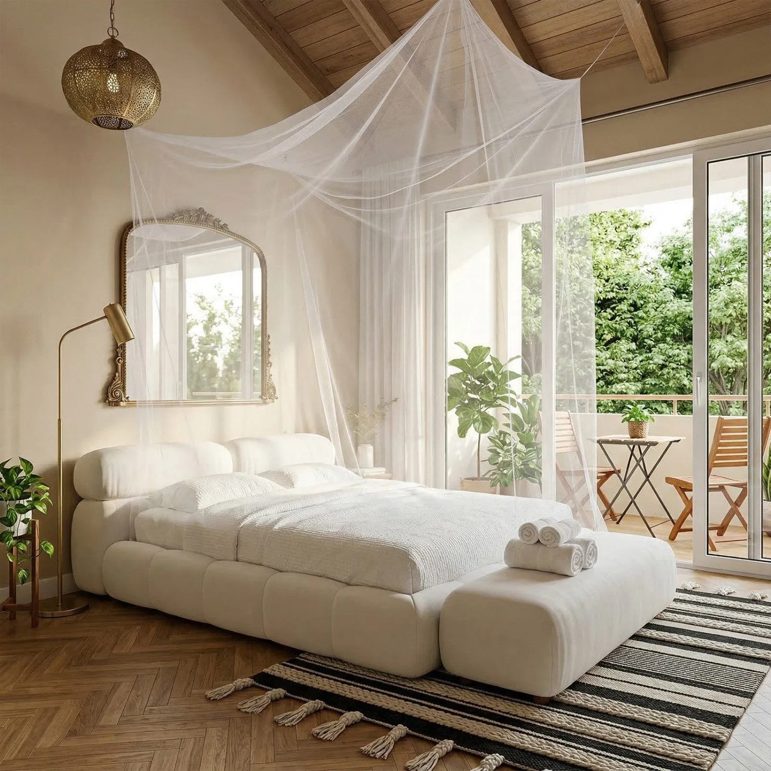Sekey Moskitonetz Bett Insektenschutz für Einzel- und Doppelbett Fliegennetz 220x100x200cm Einzel Rechteckiges für Schlafzimmer Reise