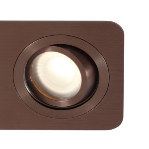 Dunkelbronze Einbaustrahler Set, schwenkbar, GU10, für Lampen & Leuchten.
