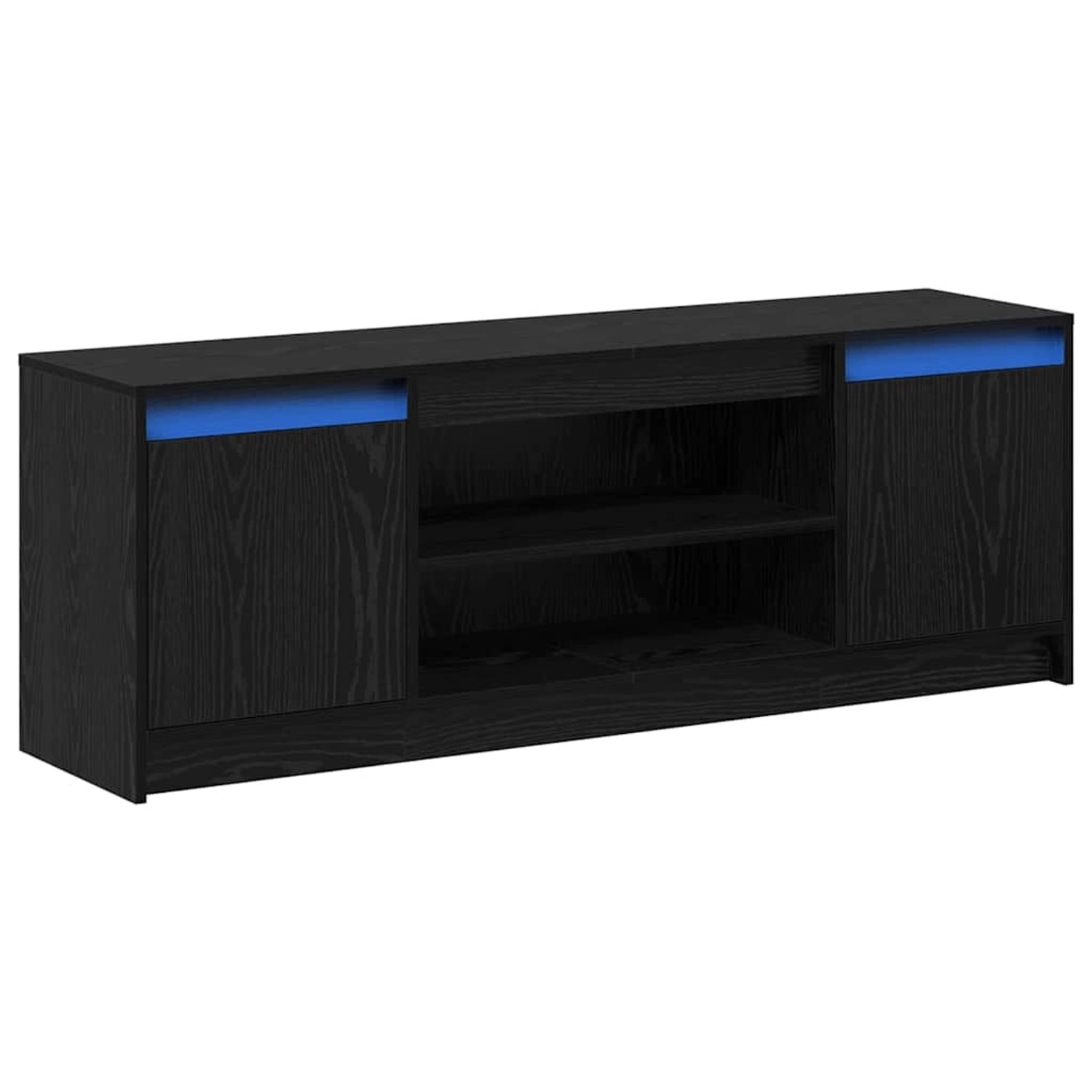 vidaXL TV-Schrank Schwarz 139,5 x 34 x 50 cm Holzwerkstoff 869241