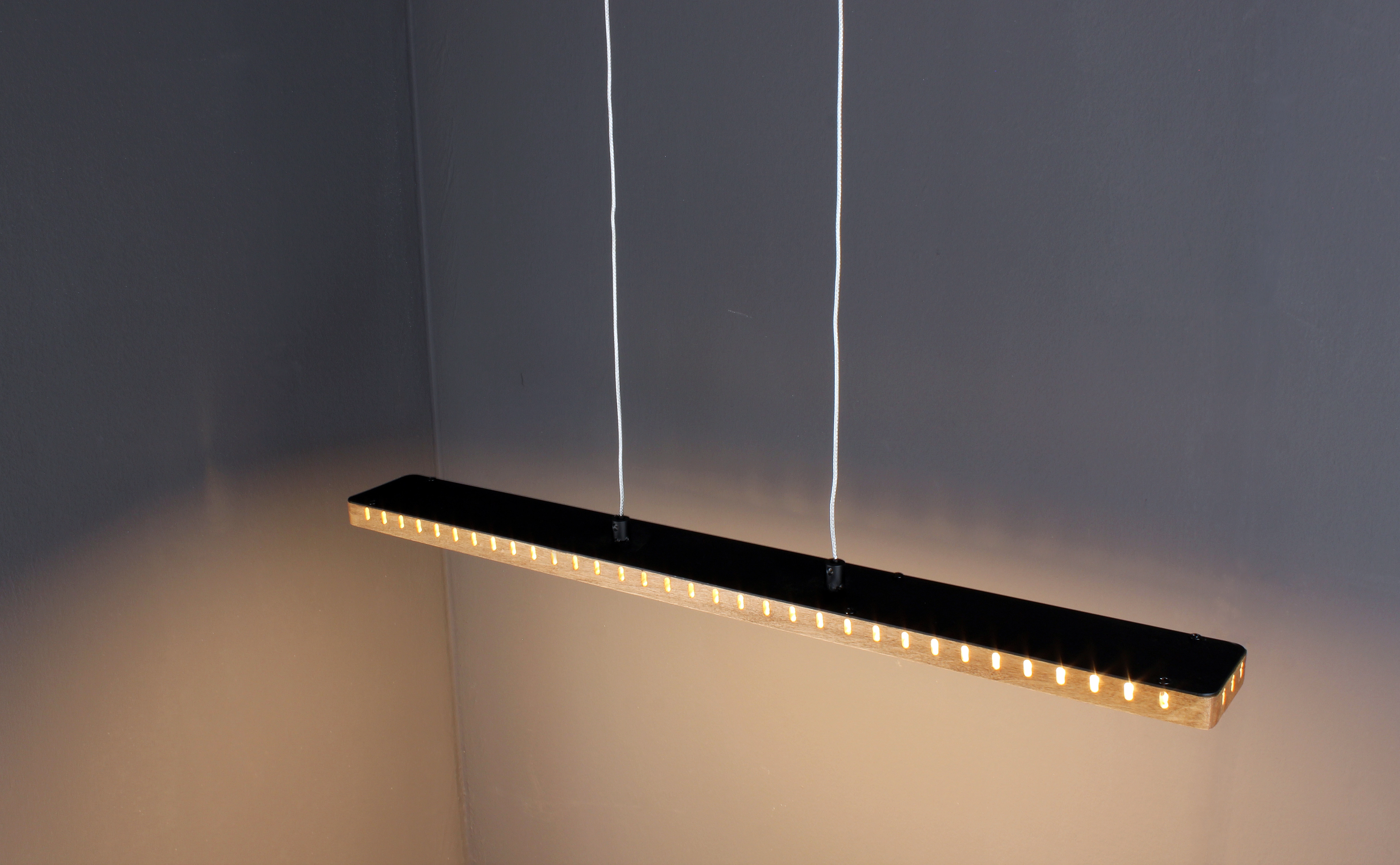 Luce Design cm LED-Pendelleuchte kaufen 1-flammig cm 120 70 Schwarz-Holz Solaris bei x OBI