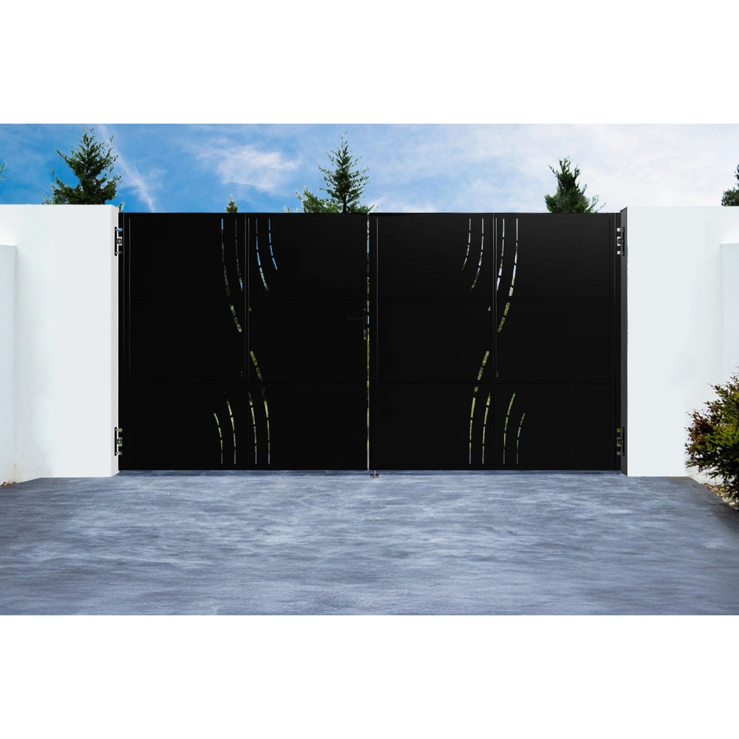 Casanoov 3 5 M Nali Veleta H 180 Cm Mattschwarzes Flügeltor Aus Stahl günstig online kaufen