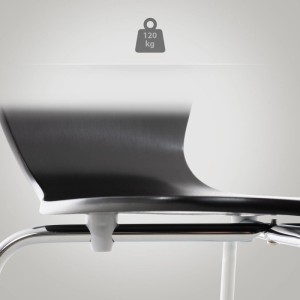 DELUKE 2er Set Besucherstuhl BERLIN Holz Schwarz 45x49x85cm Konferenzstuhl Wartezimmerstuhl Bürostuhl