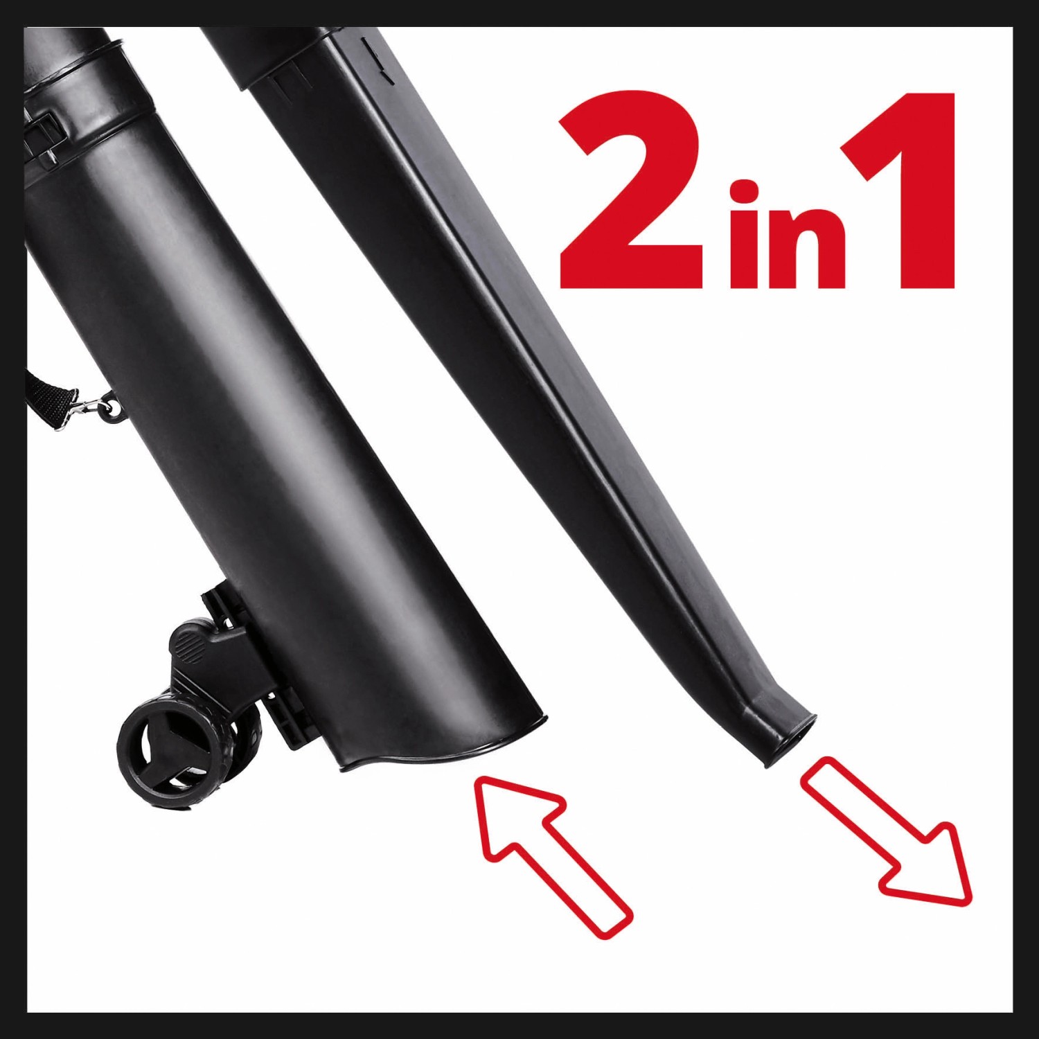 Einhell Elektro-Laubsauger GC-EL 3000 E: Saug- und Blasrohr im Detail.