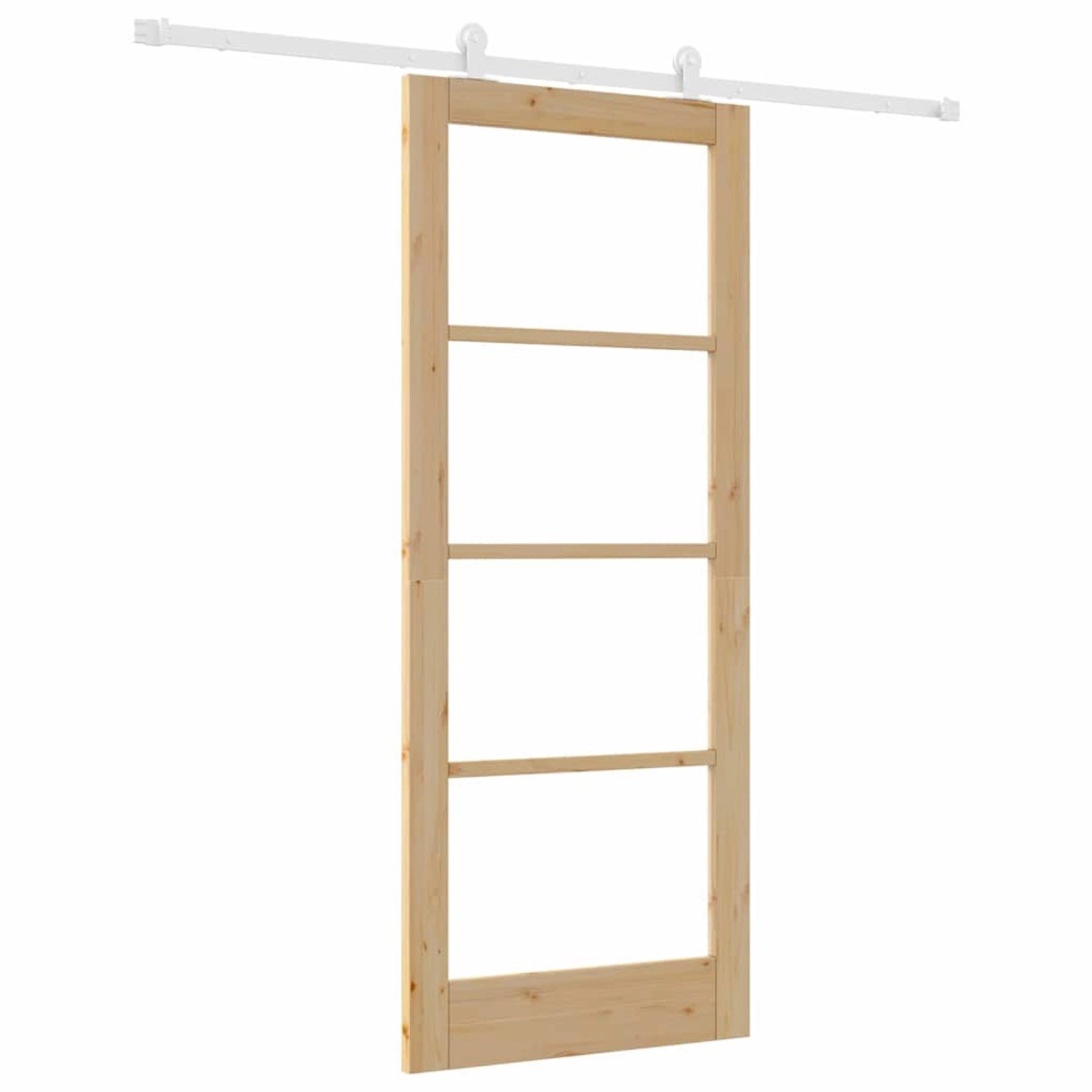 vidaXL Schiebetür ORKDAL Braun 83 x 202 cm Holz und Metall 3332081 günstig online kaufen