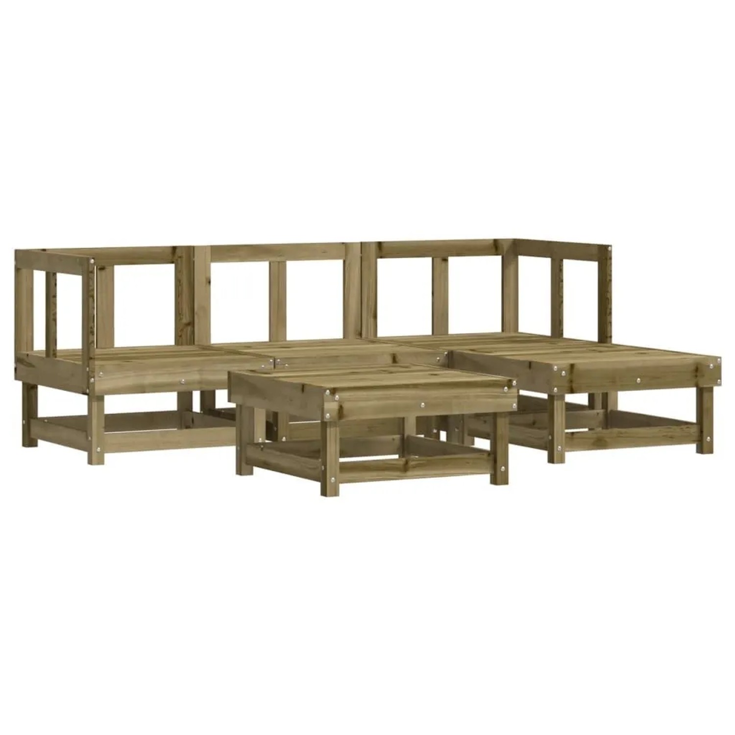 vidaXL 5-Tlg Garten-Lounge-Set Kiefernholz Imprägniert 3186171