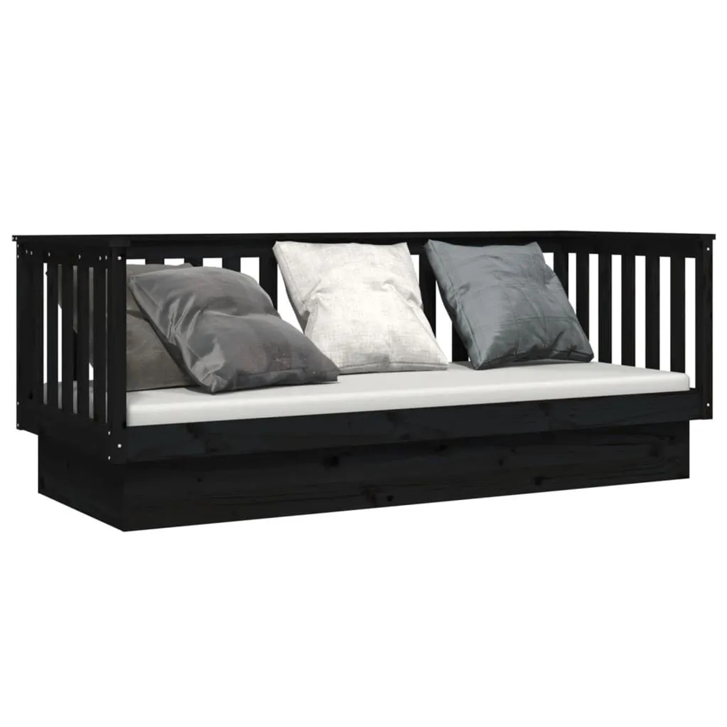 vidaXL Tagesbett Schwarz 75x190 cm Massivholz Kiefer 821578 günstig online kaufen