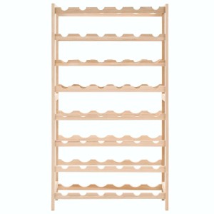 VidaXL Weinregal aus Zedernholz, 8 Ebenen für bis zu 48 Flaschen. Naturholz.