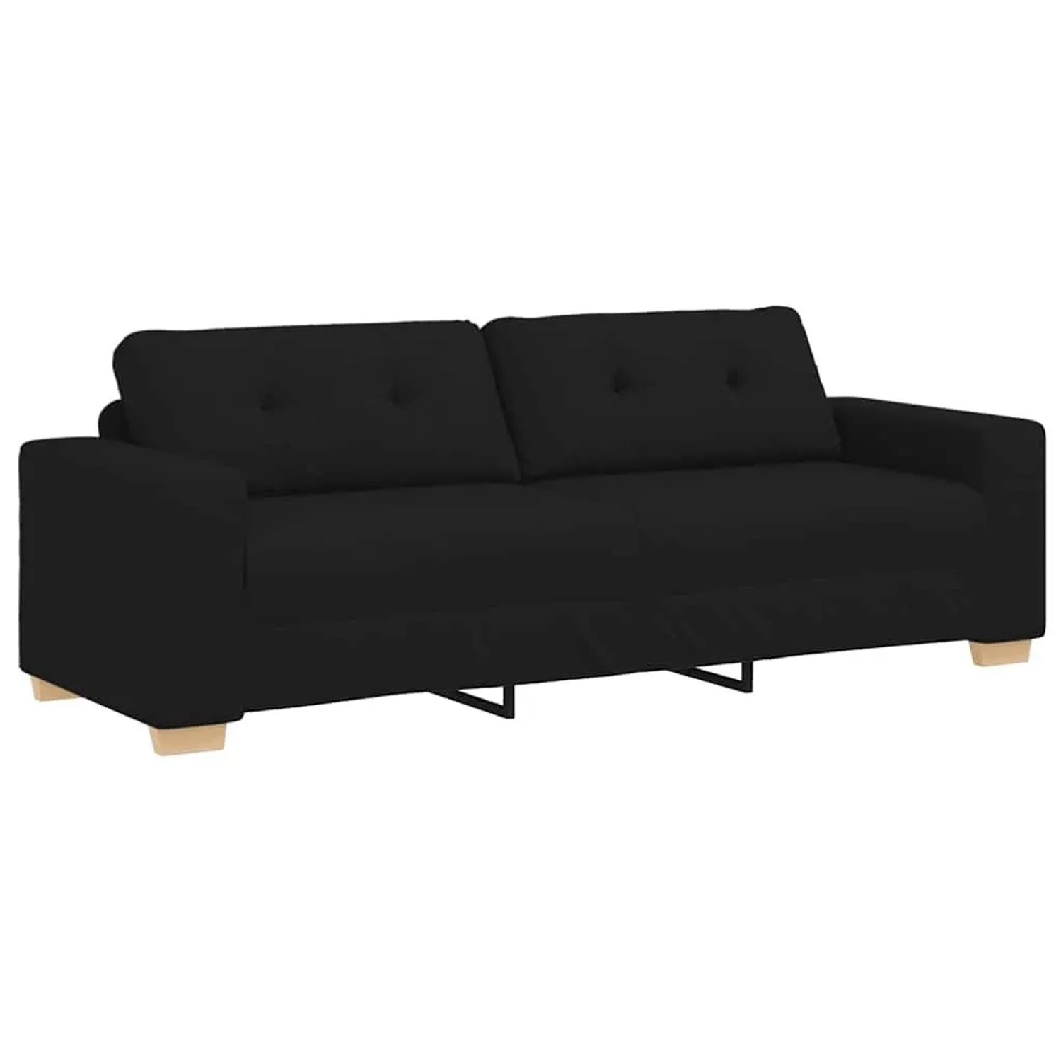 vidaXL 3-Sitzer-Sofa Schwarz 180 cm Stoff 4105090 günstig online kaufen