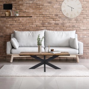 Schwarzes ML-Design Tischgestell Spider mit X-Design für Esstische.