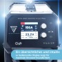 Frontansicht des STAHLWERK MIG MAG 200 Doppelpuls Pro Schweißgeräts mit digitalem Display, 156A, 23.2V und Drehreglern.