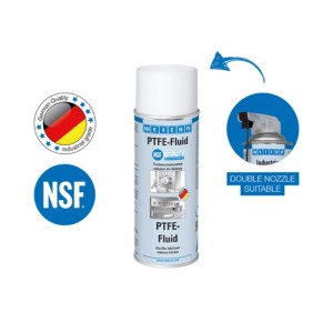 WEICON PTFE-Fluid Spray, 400 ml Dose. Trockenschmiermittel für sensible Bereiche mit NSF-Zulassung.