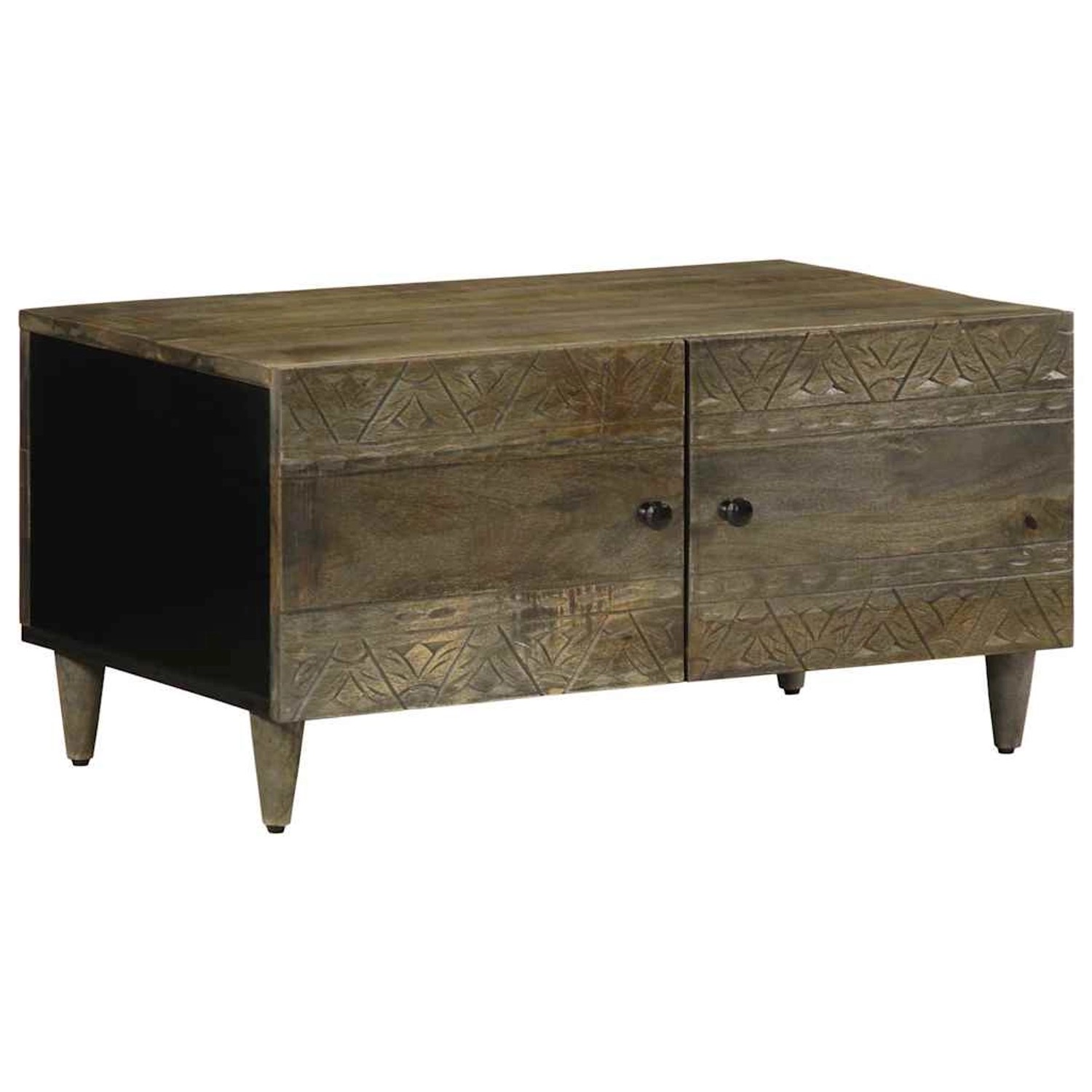 vidaXL Couchtisch Hellgrau 80x50x40 cm Massivholz Mango 4017797 günstig online kaufen