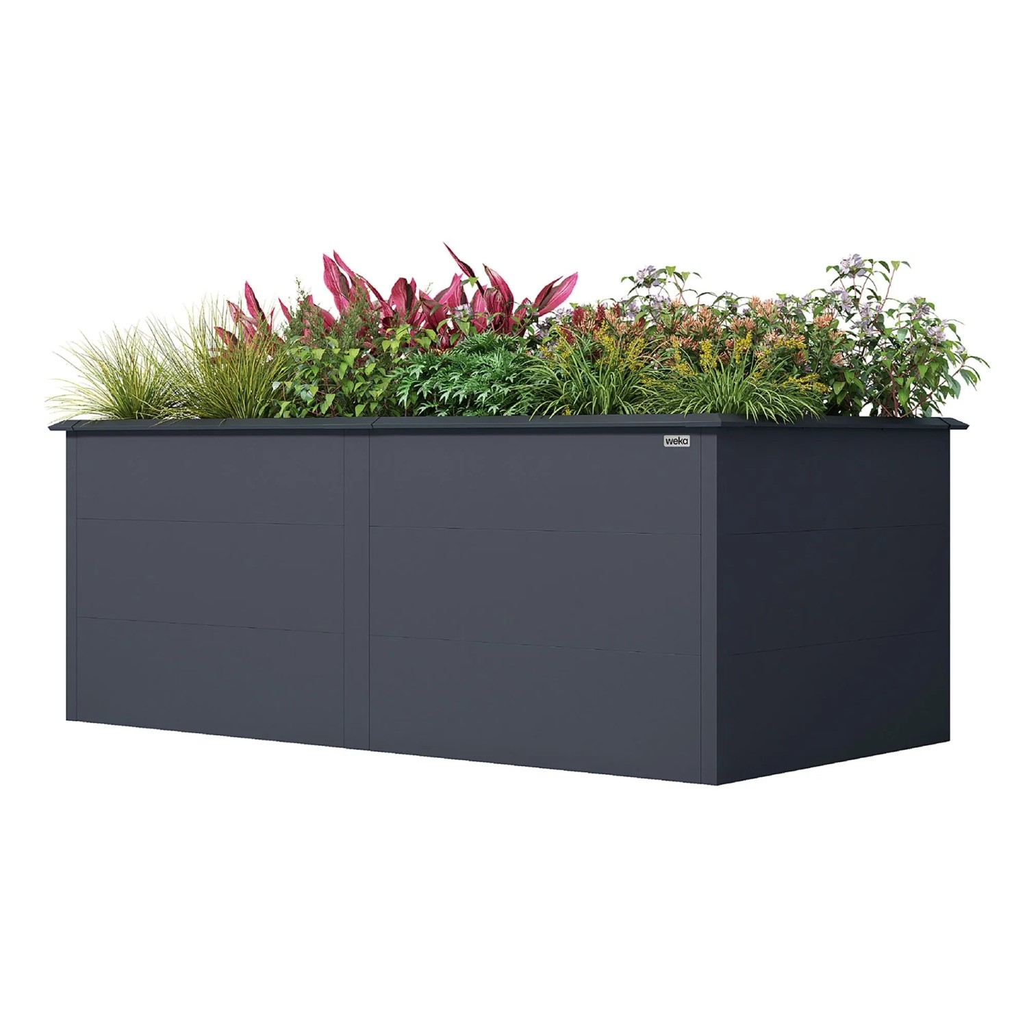 weka Metall-Hochbeet Gary XL, 200 x 100 x 77 cm, Metall, Anthrazit