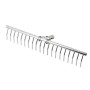 Galaflor Aluminium Rasenrechen mit 20 Zinken, 61,5 cm Arbeitsbreite für Garten.