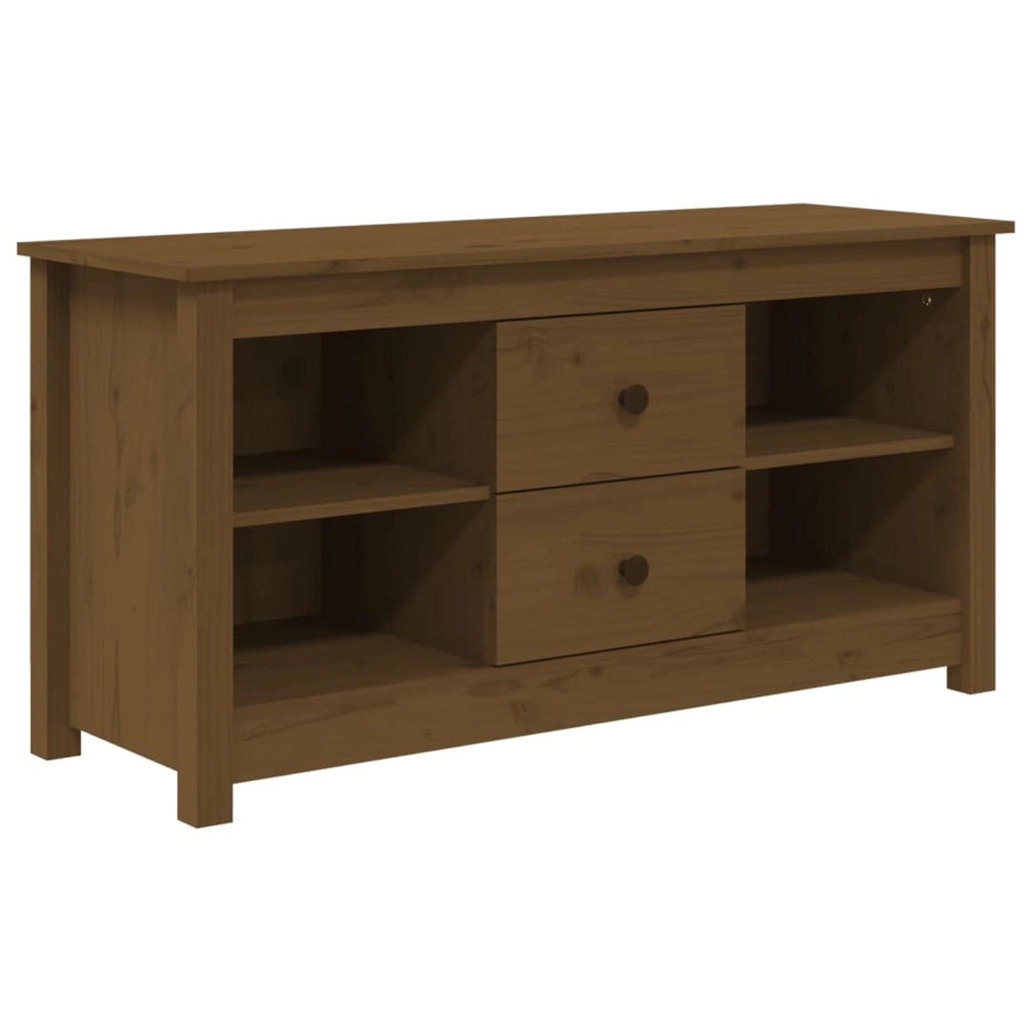 VidaXL TV-Schrank Honigbraun 103x36,5x52 cm Massivholz Kiefür  Modell 3 günstig online kaufen
