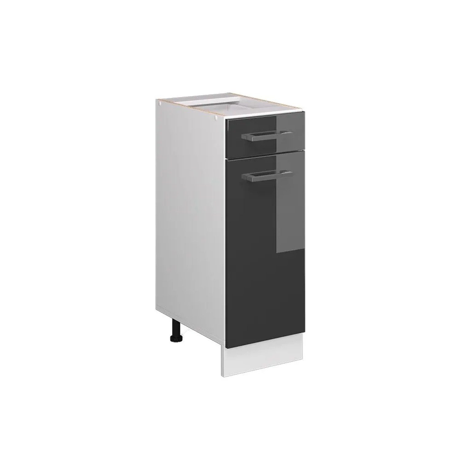 Vicco Küchenunterschrank R-Line Anthrazit Hochglanz Weiß 30 cm ohne Arbeitsplatte