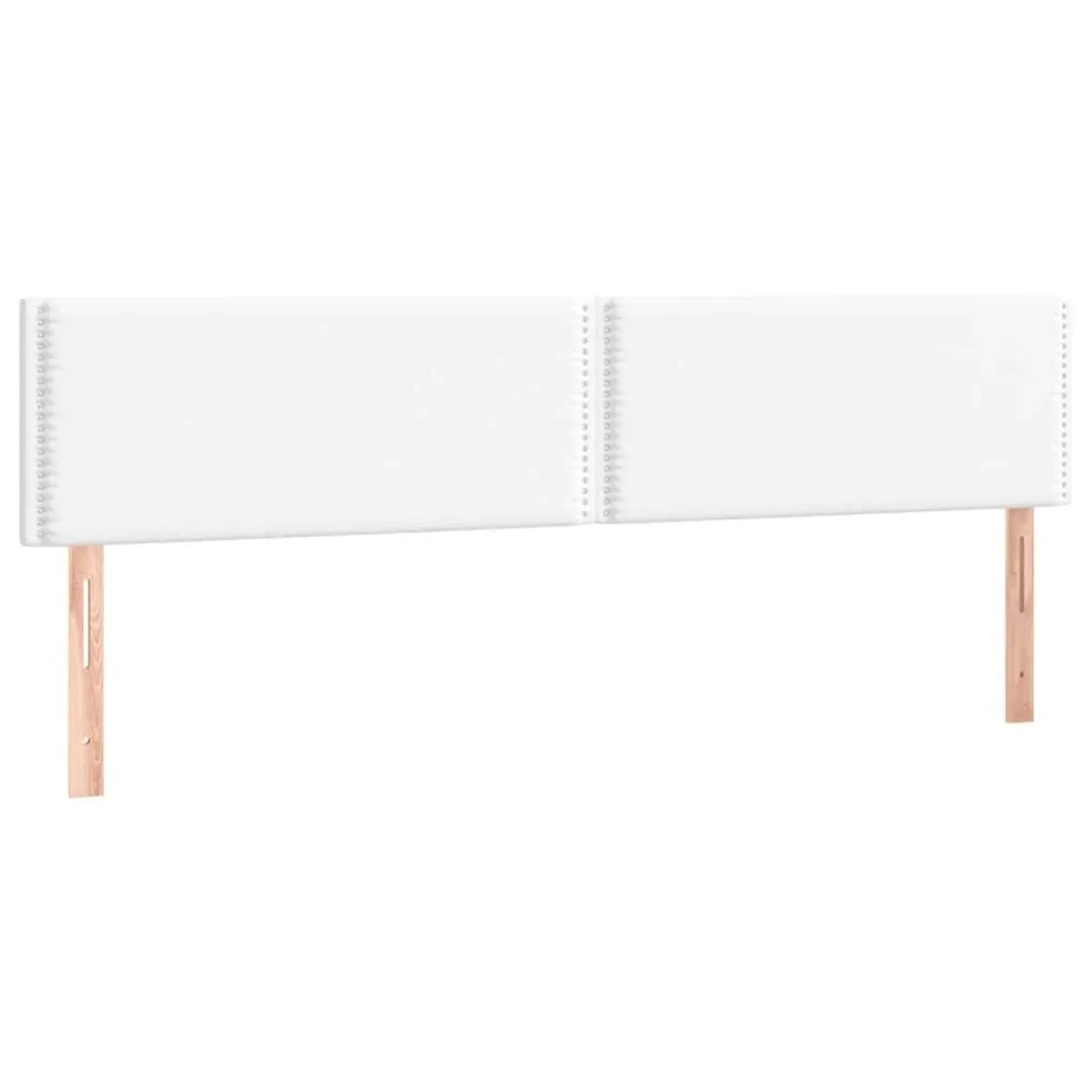 vidaXL Kopfteile 2 Stk Weiß 100x5x78/88 cm Kunstleder 345993