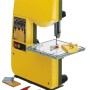 Proxxon Micro-Bandsäge MBS 240/E, gelbe Miniatur-Bandsäge für präzise Schnitte in Werkstücke.