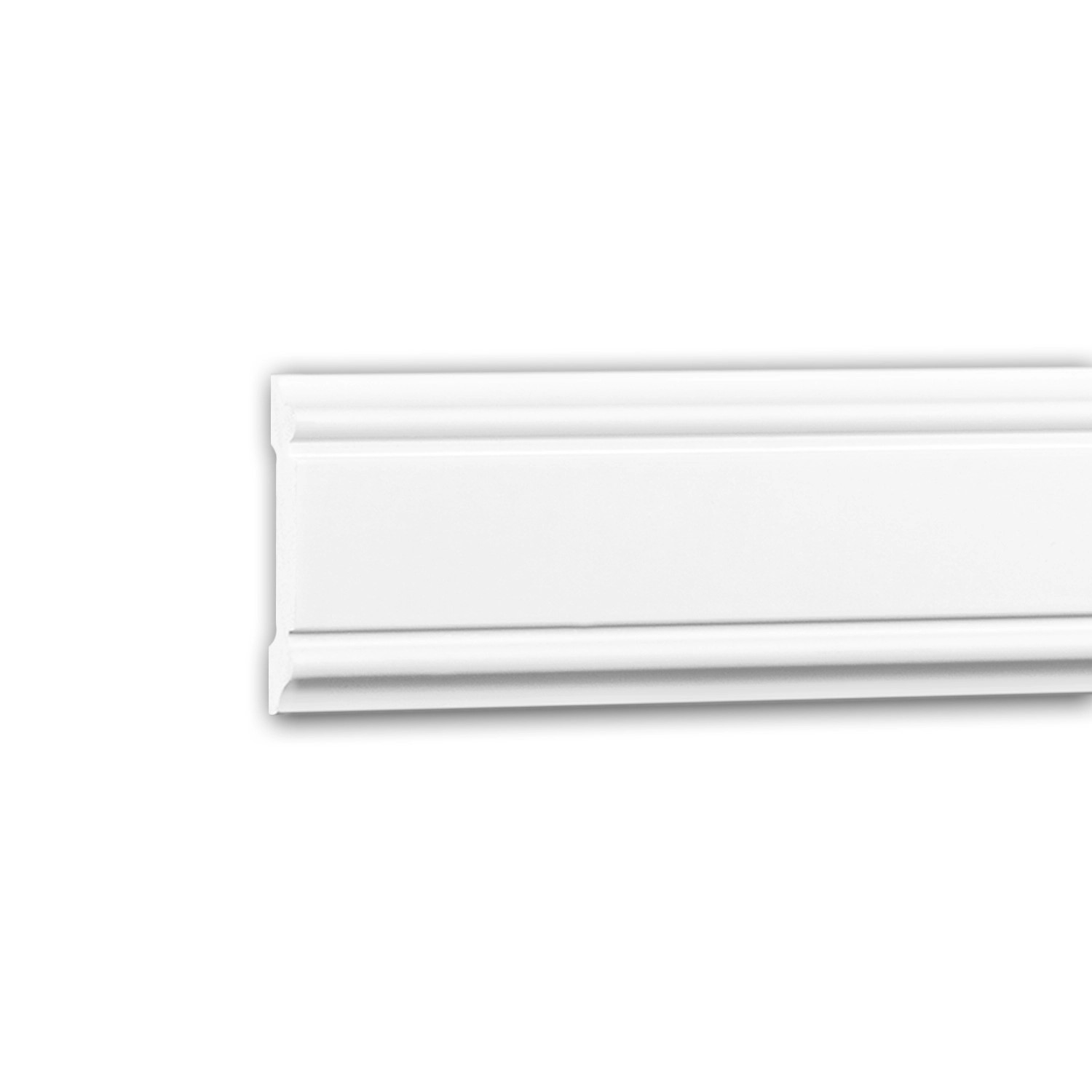 PROFHOME 151384 Wand- und Friesleiste Stuckleiste Zierleiste Friesleiste 2 m 200 cm x 0,8 cm x 4,7 cm Weiß