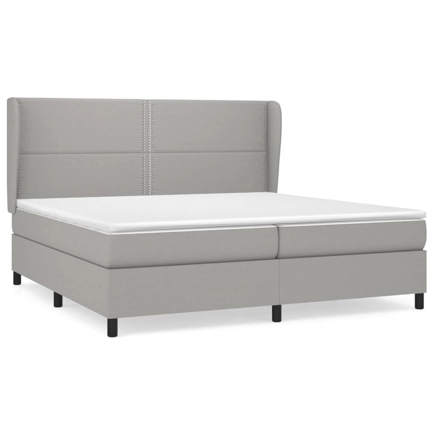 vidaXL Boxspringbett mit Matratze Hellgrau 200x200 cm Stoff1372410 günstig online kaufen