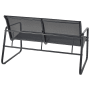Schwarzes Beliani Lounge Set BARREA, Gartenmöbel aus Stahl mit Netzstoff.