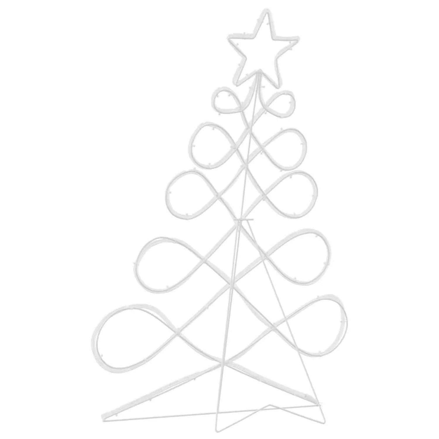 vidaXL Lichterbaum in Weihnachtsbaumform Mehrfarbig 80 x 56 cm PVC 42018958_8