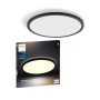 Philips Hue Tento LED-Panel, runde Deckenleuchte in Schwarz, White Ambiance.