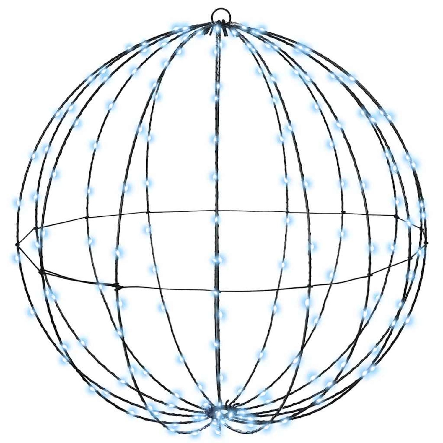 vidaXL Ball mit 192 LEDs Kaltweiß 60 cm Metall 42019116