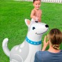 Bestway Wassersprinkler Happy Husky mit Kind im Garten, 112x44x100cm.