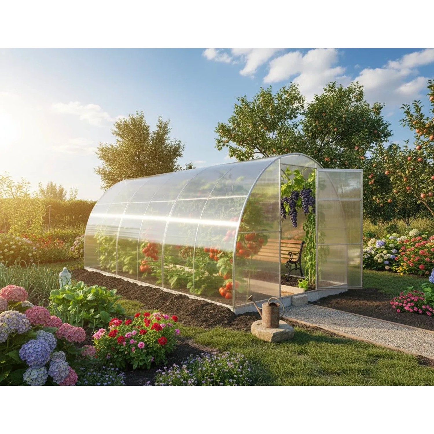 Garten Dream Gewächshaus Optima 2,5x4m mit 6mm Polycarbonat