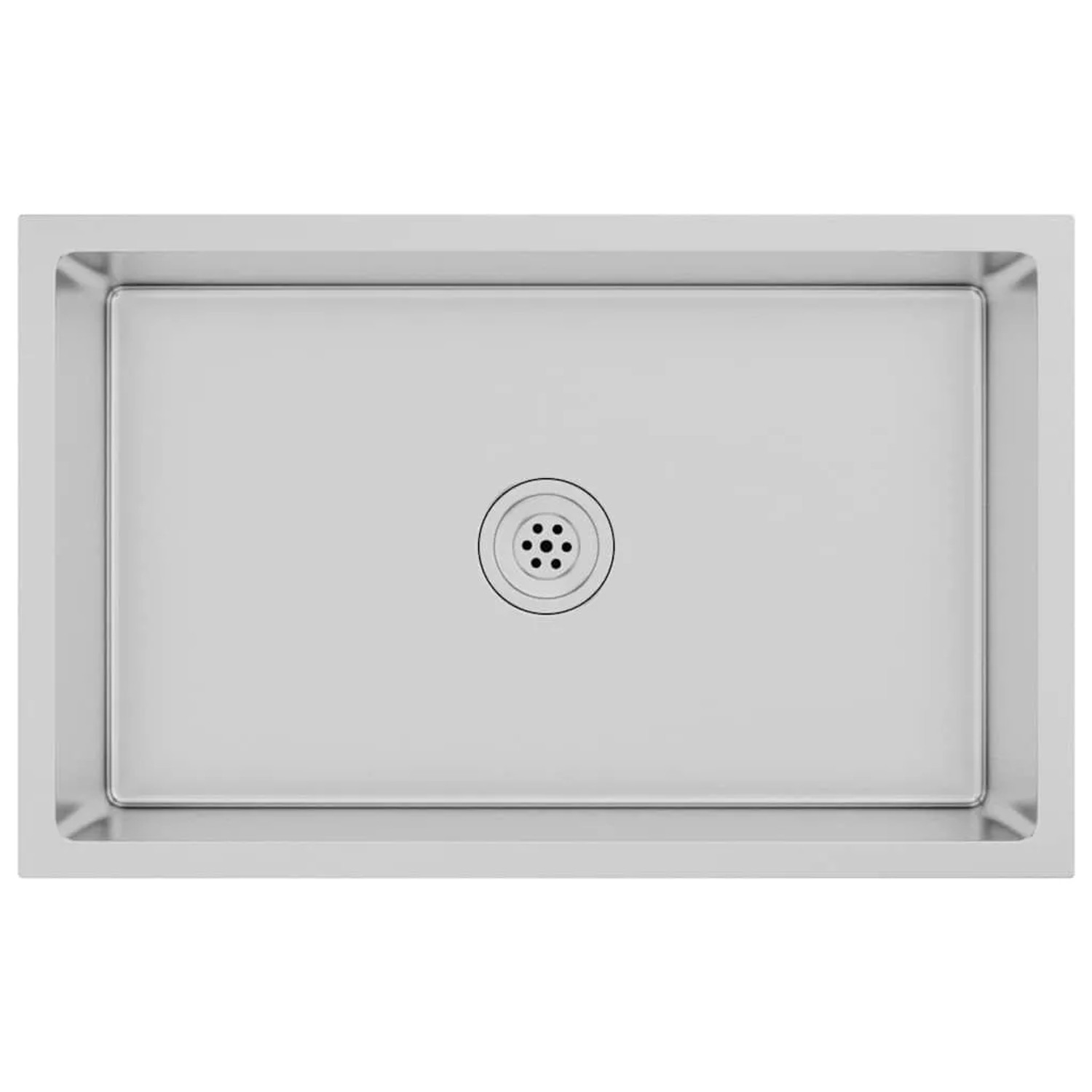 vidaXL Handgemachte Einbauspüle Edelstahl 51516