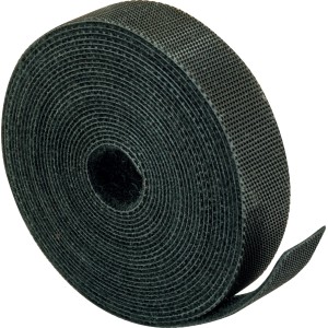 Schwaiger Klettbandrolle in Schwarz für Kabelmanagement und vielseitige Befestigungen.